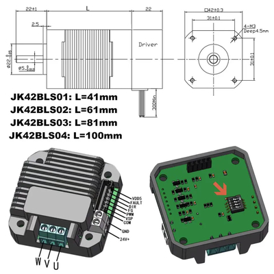 schwanzloser Motor DC-24v mit integriertem Prüfer für Gras-Schneider- und Gartenmaschinerie