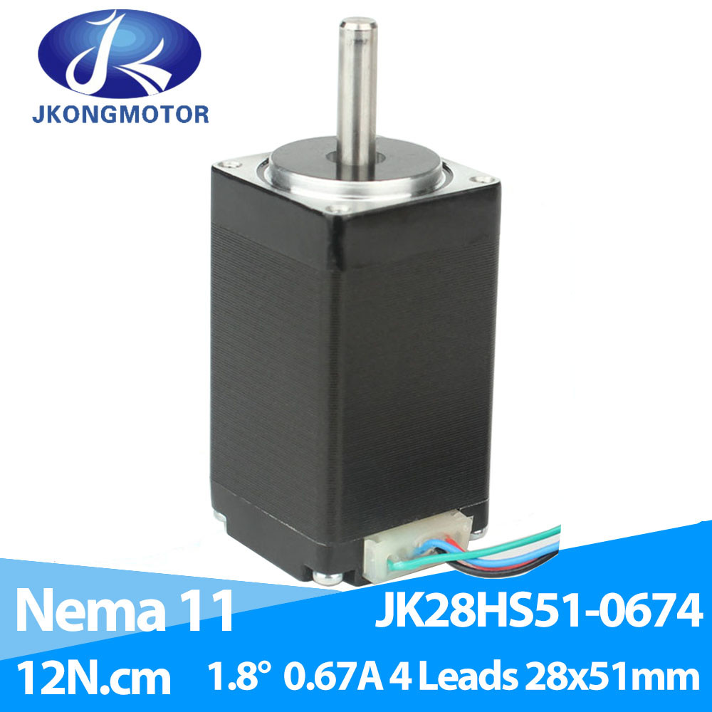 12N.Cm 17oz. In 0.67A NEMA 11 28HS51-0674 Mini Stepper Motor
