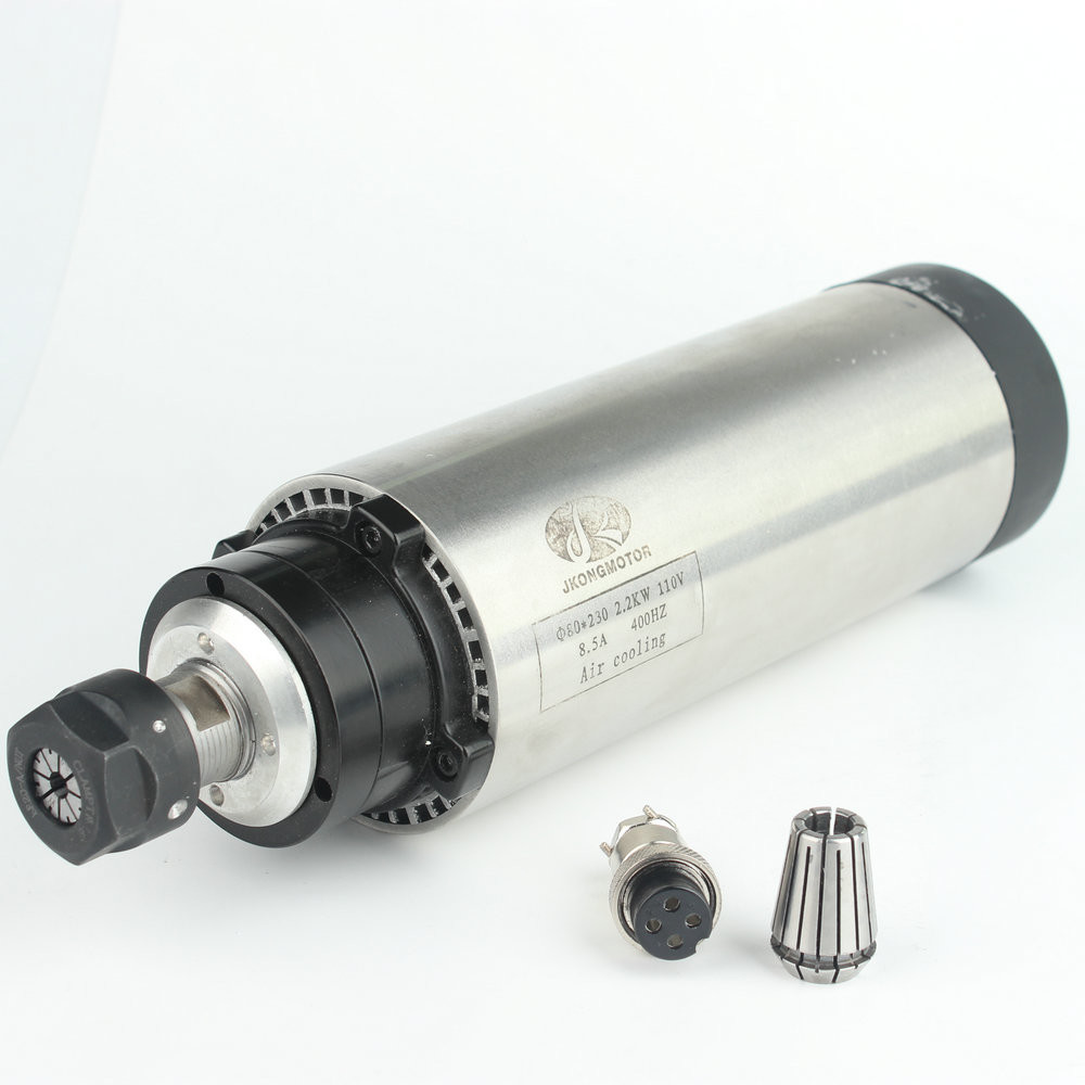 80mm 2.2KW ER20 380v Luft wassergekühlter CNC-Router-Spindel-Motor